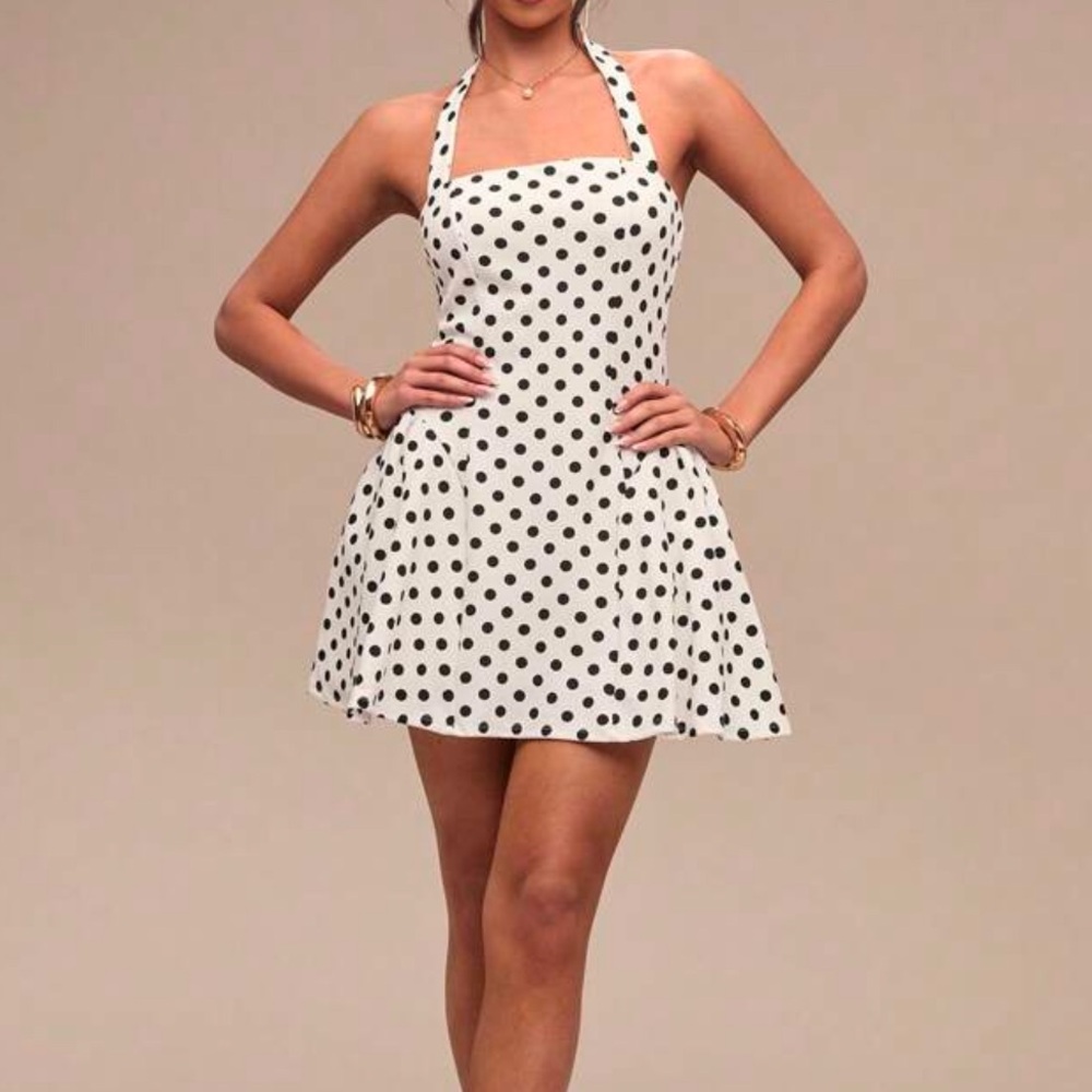 Polka Dot Halter Dress